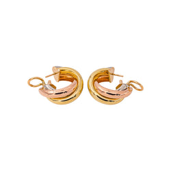 Cartier Trinity Hoop Earrings Yellow Gold