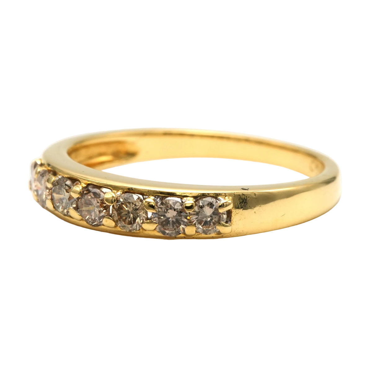Yellow Gold and Diamond Wedding Band