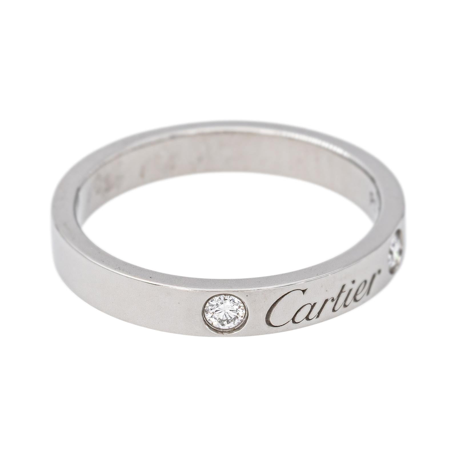 Cartier Bague Alliance C de Cartier Platine Diamant