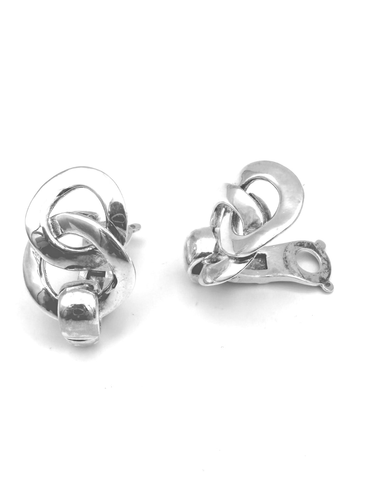 Boucles d'oreilles Clips HERMÈS en argent