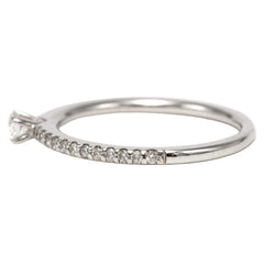White Gold Solitaire Ring with Diamonds
