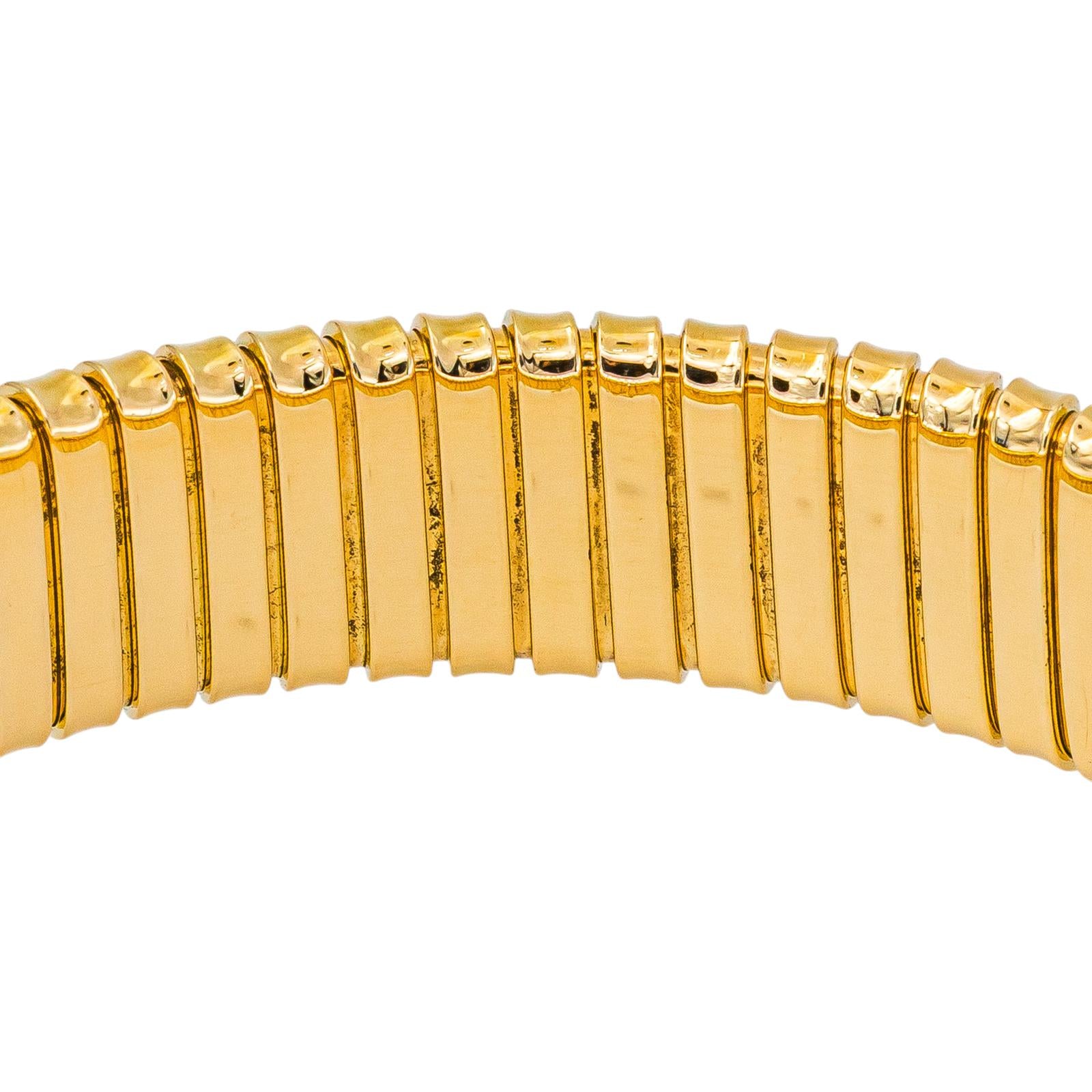 Yellow Gold Tubogas Link Bracelet