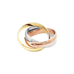 Ring Cartier, "Trinity" model, three-tone gold.