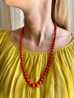 1970s Natural Mediterranean Coral Necklace - Castafiore