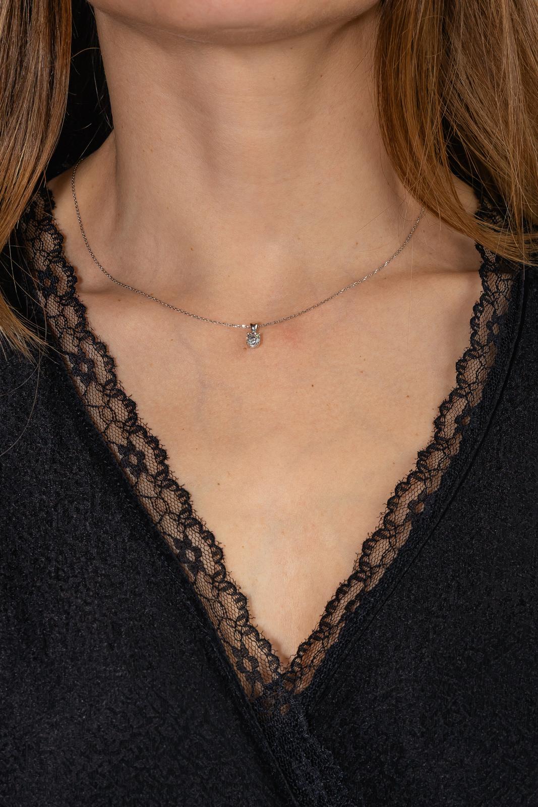 Collier Or blanc Diamant