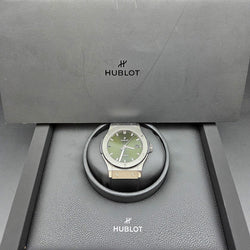 HUBLOT "Classic Fusion" Watch in Titanium and Rubber