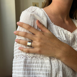 Bague Bandeau DINH VAN Seventies GM en or blanc