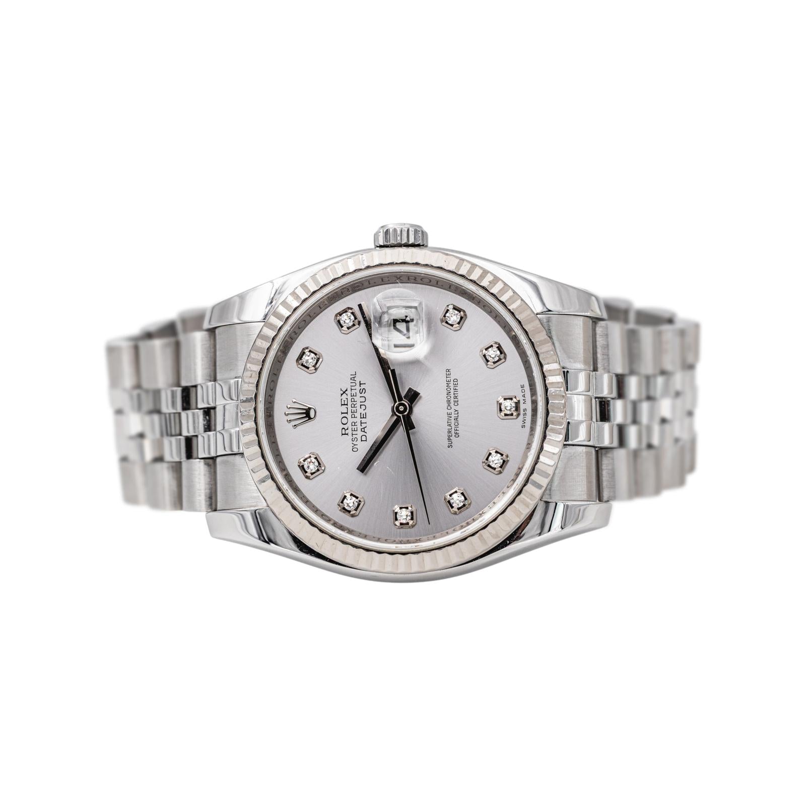 Rolex Montre Datejust Acier Diamant