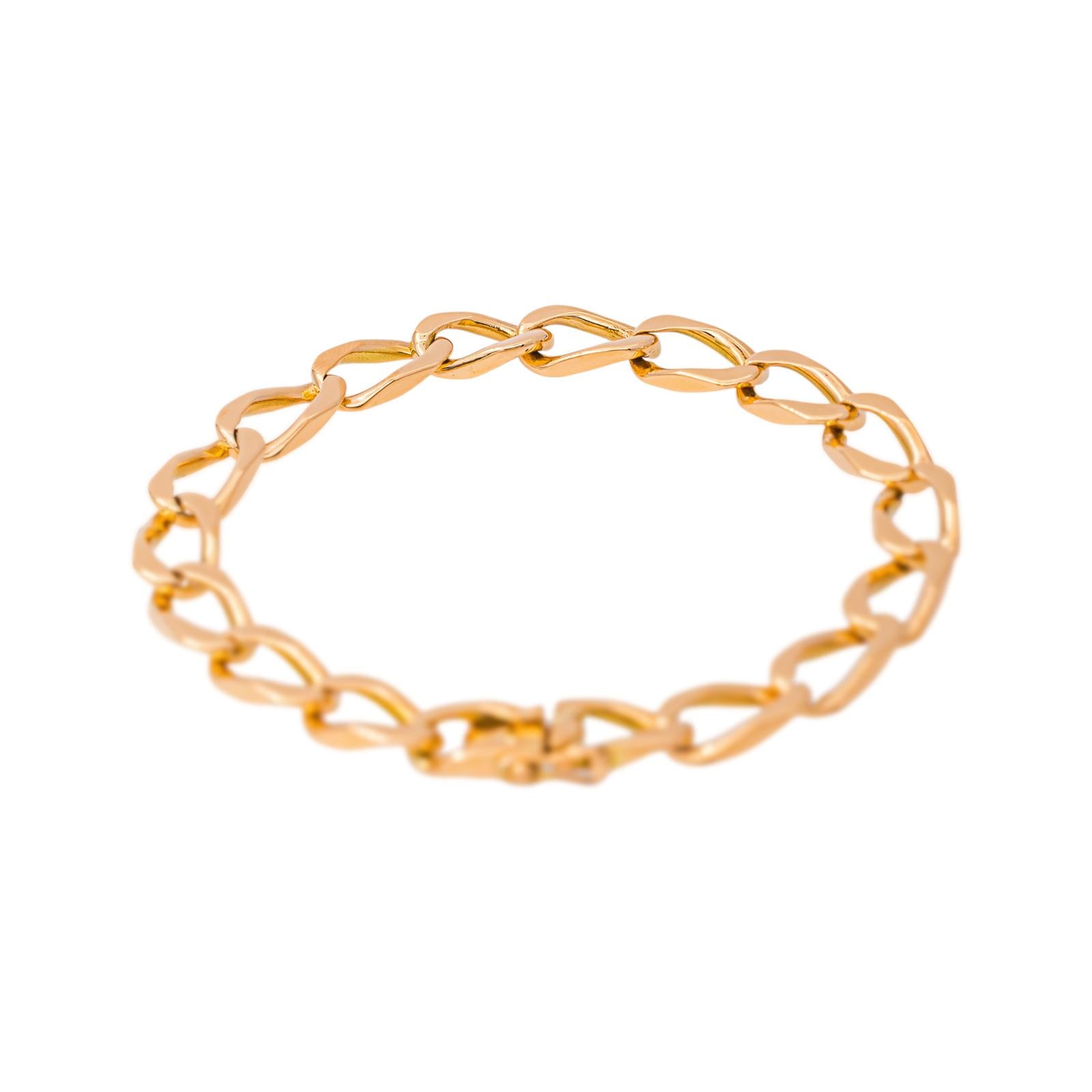 Bracelet Maille Gourmette Or rose