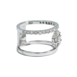 Marguerite Ring in White Gold and Diamonds
