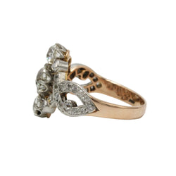 Yellow gold, Platinum, and Diamond ring