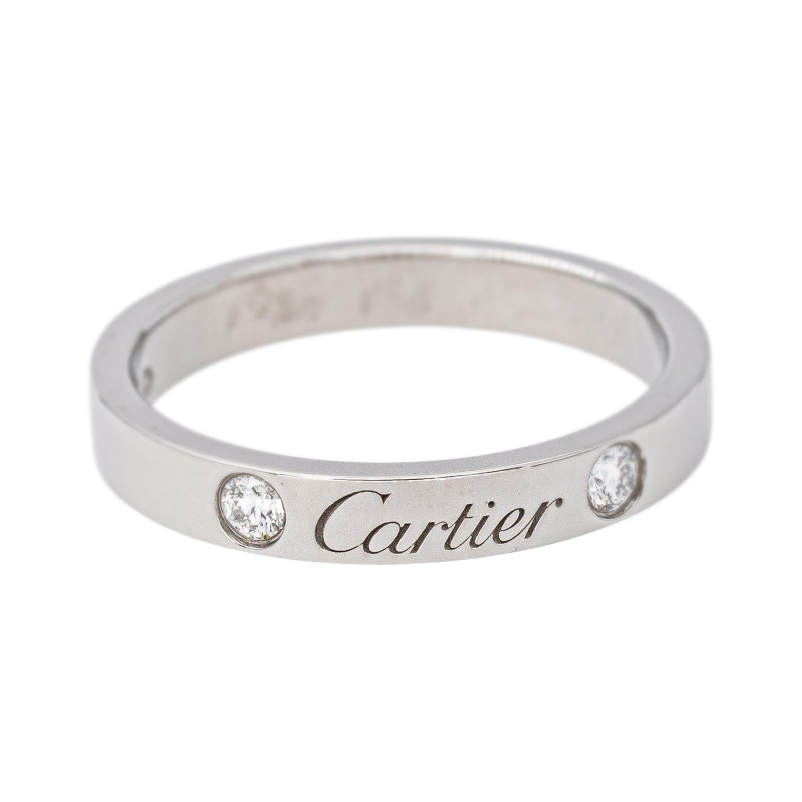 Cartier Bague Alliance C de Cartier Platine Diamant
