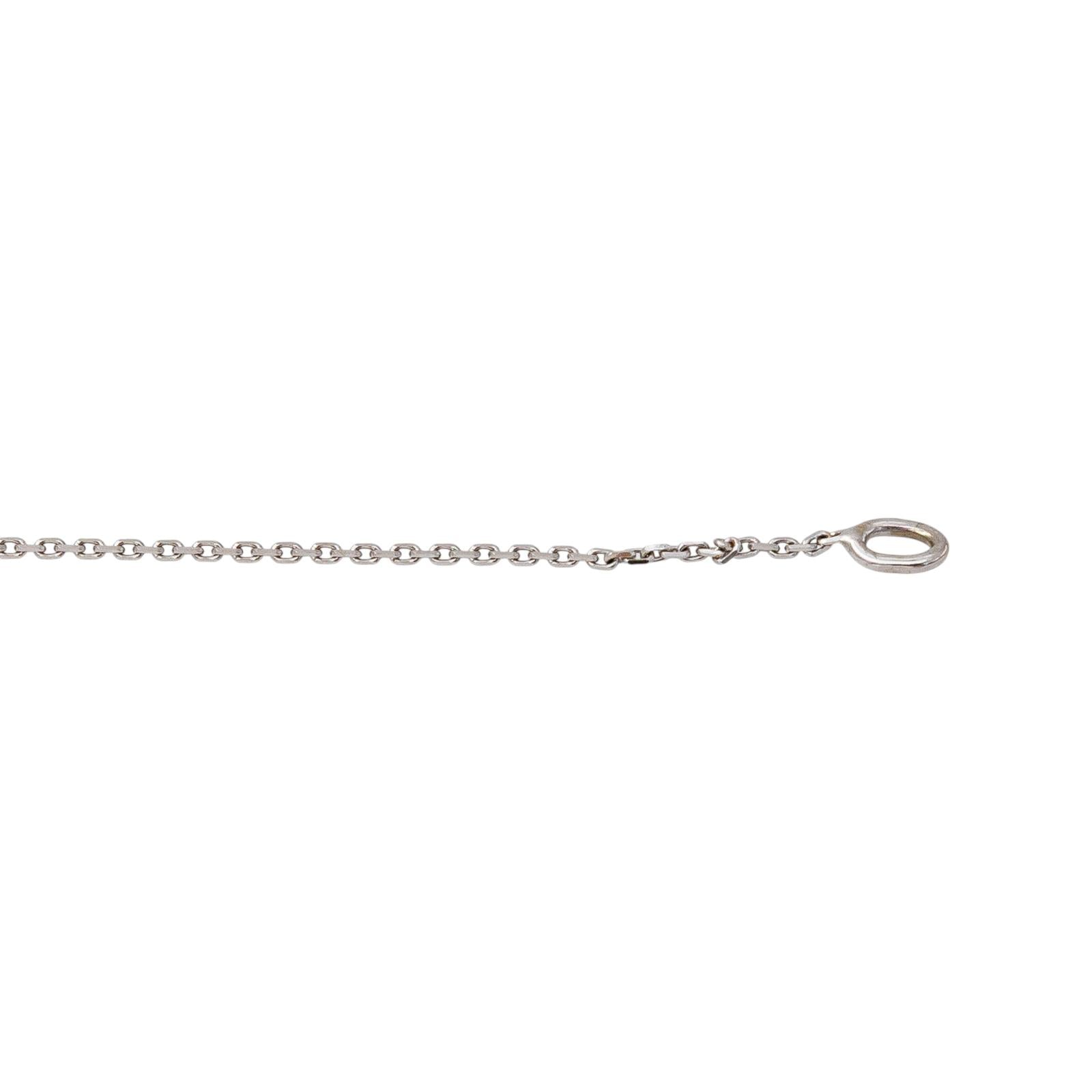 Collier Pendentif Or blanc Emeraude