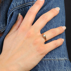 Rose Gold Solitaire Ring with Diamond