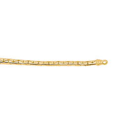 Yellow Gold Bean-Shaped Link Necklace