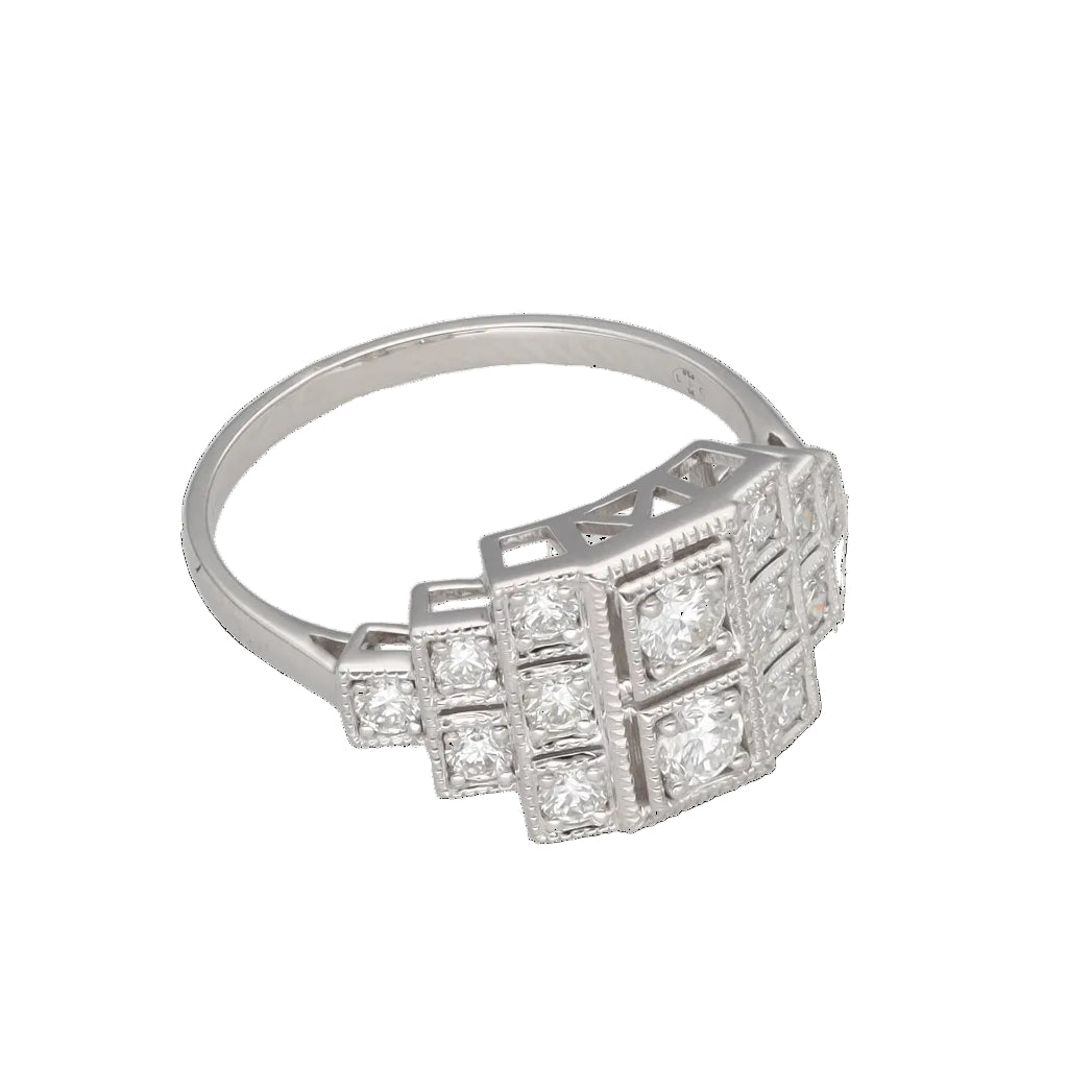 White Gold and Diamond Ring