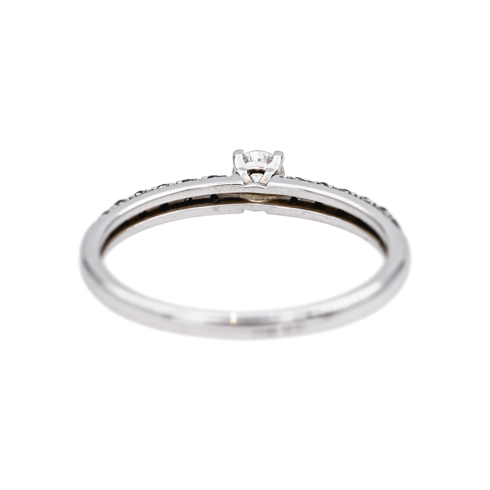 Bague  Solitaire  Or blanc Diamant