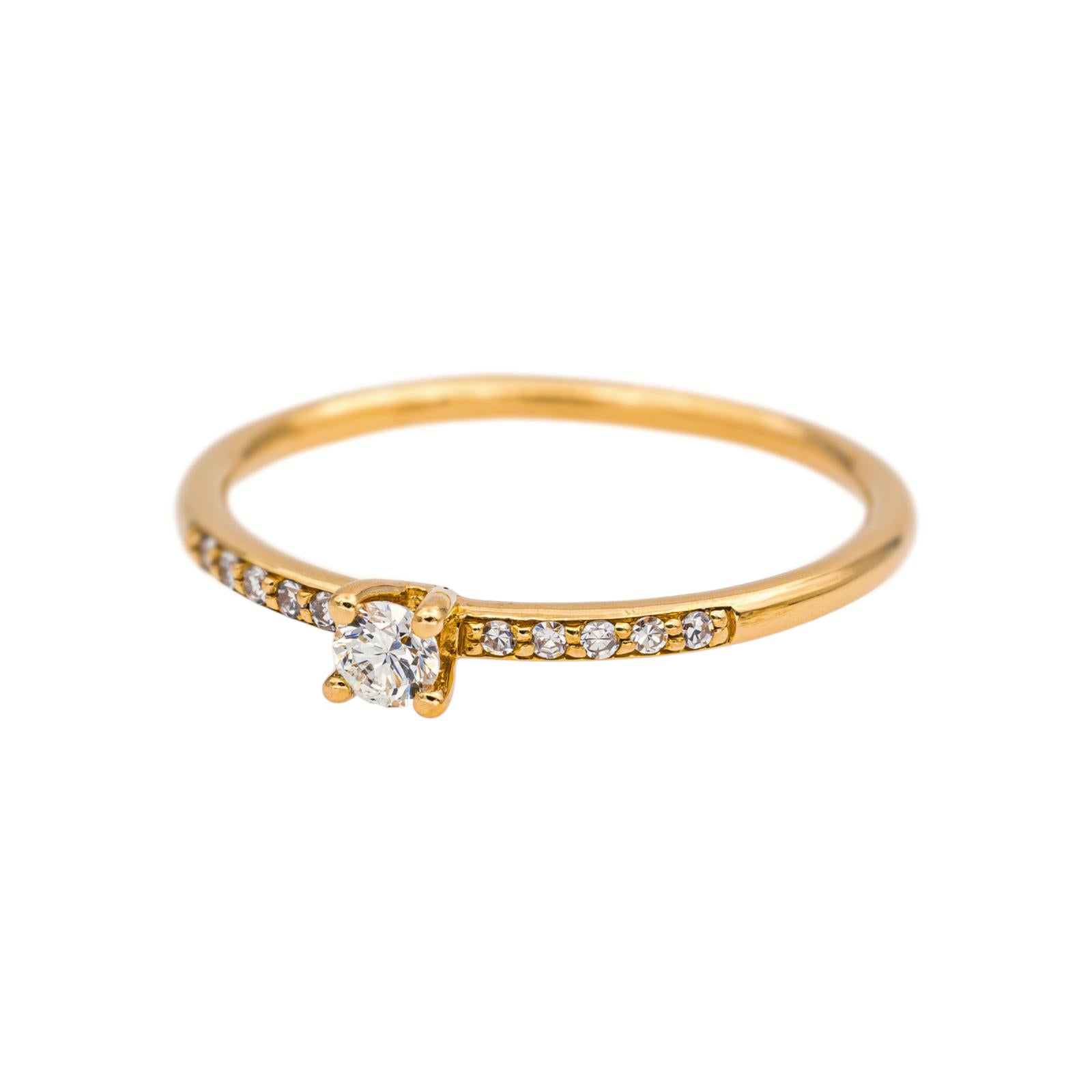 Bague Solitaire Or jaune Diamant