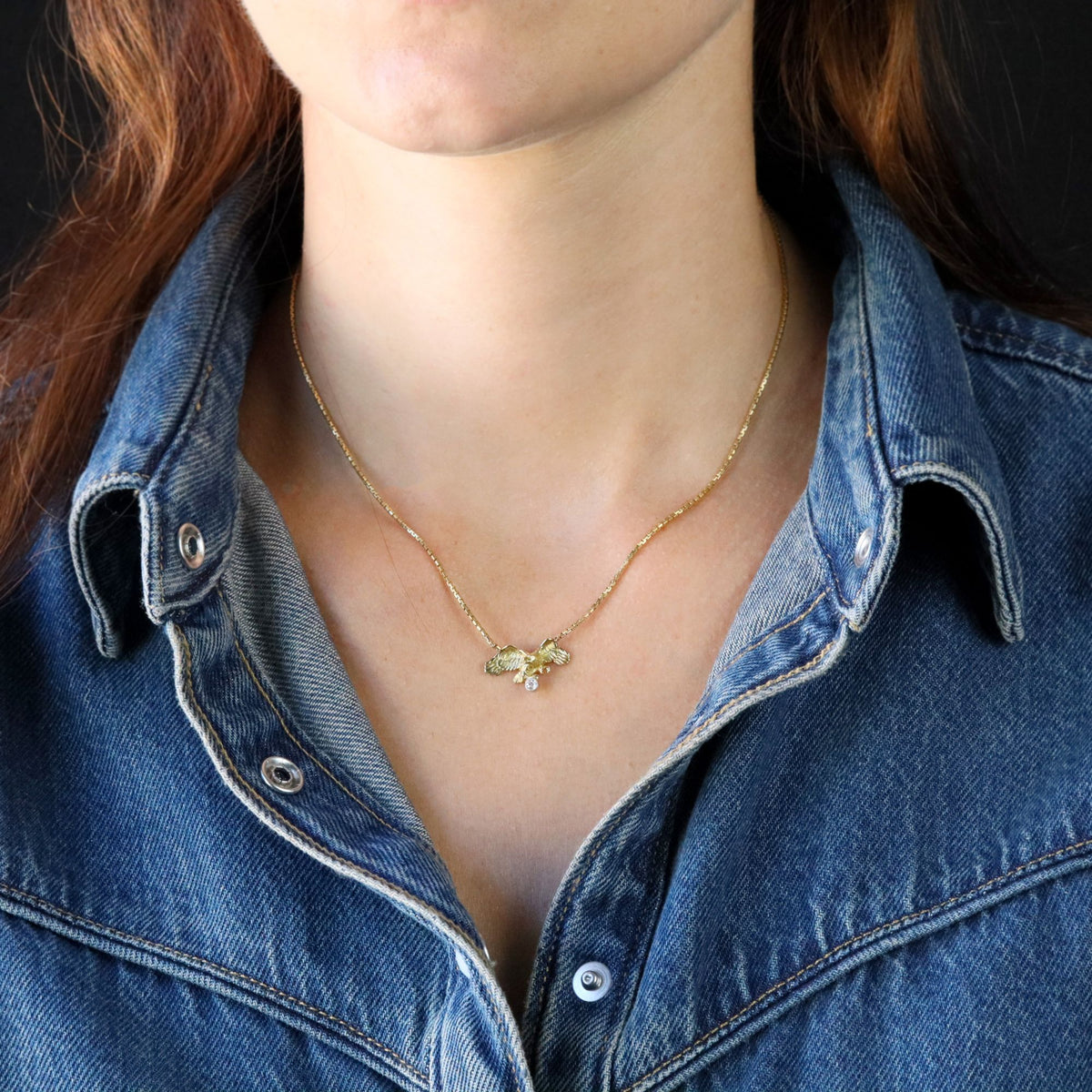 Yellow Gold and Diamond Pendant Necklace