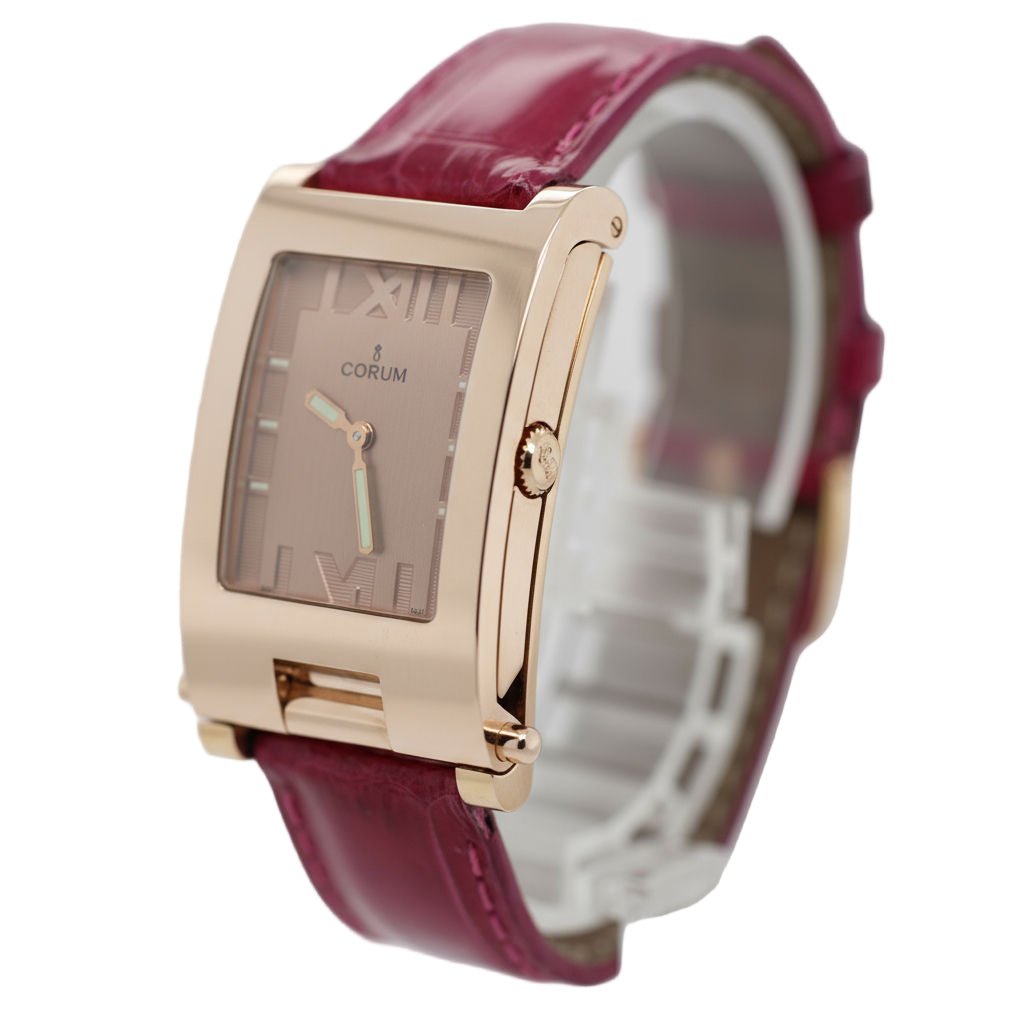 CORUM "Tobogan Flip Up" Watch in Rose gold and Quartz