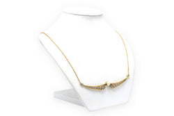 Collier Pendentif en or jaune, perle et diamants