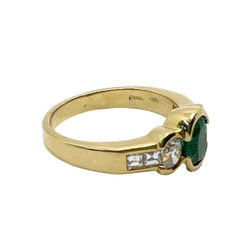 DAMIANI ring in yellow gold, Emerald, and Diamonds
