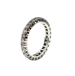 White Gold and Diamond Wedding Band