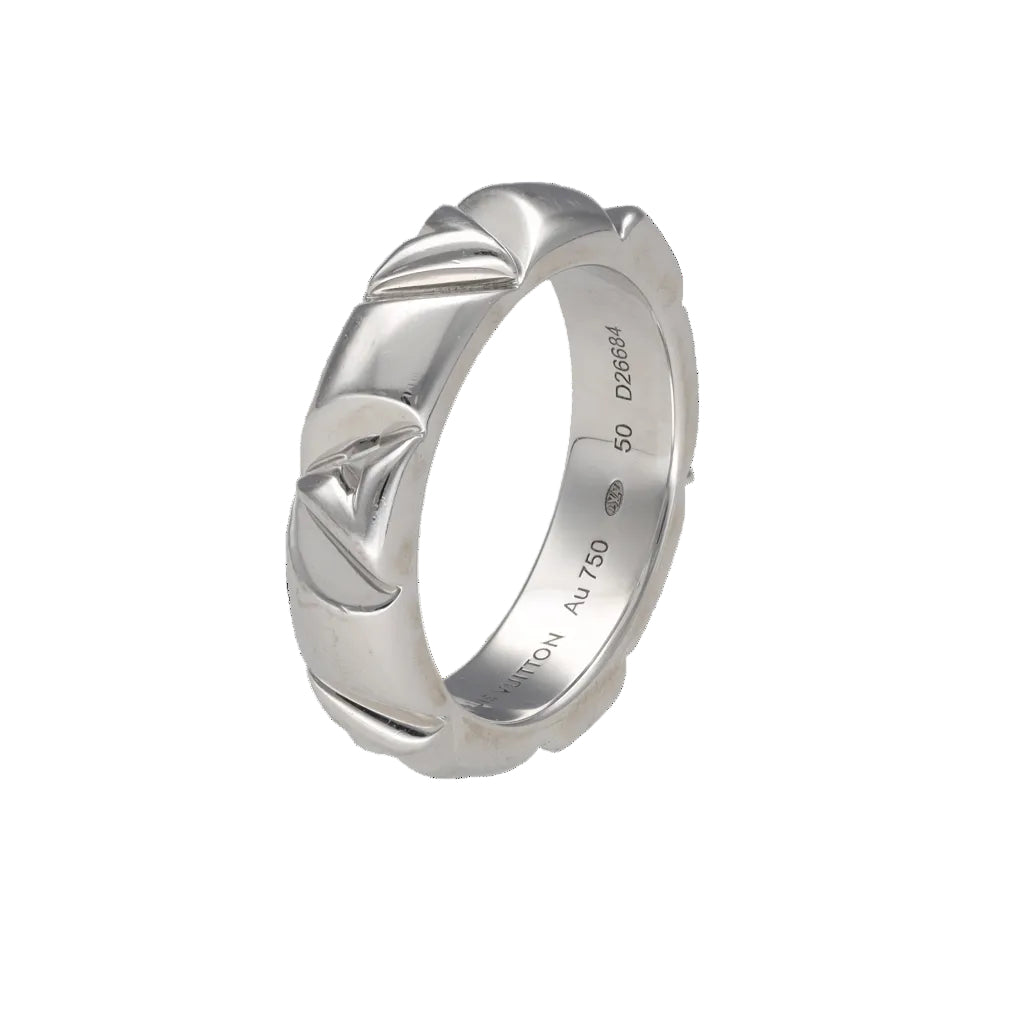 LOUIS VUITTON "Volt" Wedding Band in White Gold