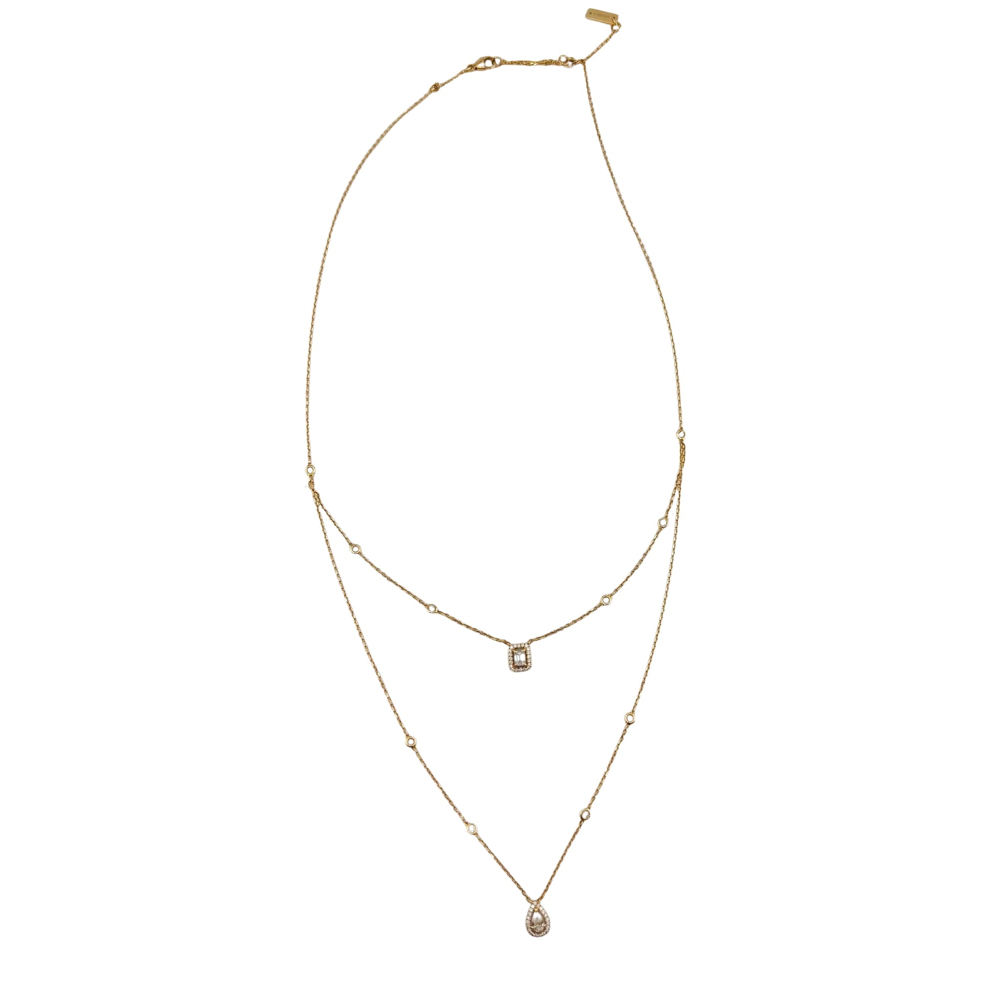 MESSIKA "My Twin" PM Double-Strand Necklace in rose gold and diamonds
