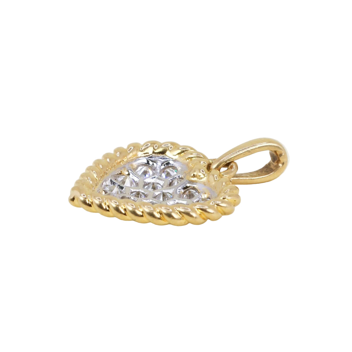 Yellow gold, Platinum, and Diamond pendant