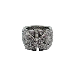 CHAUMET "Liens XL" Band Ring in white gold and diamonds
