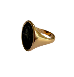 Bague Chevalière BULGARI Monete en or rose et bronze