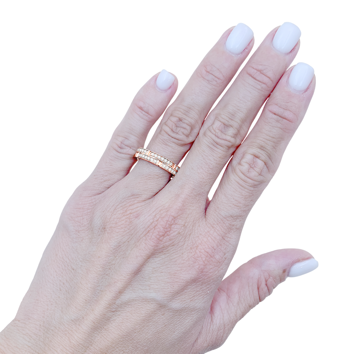 CARTIER "Maillon Panthère" Wedding Band in rose gold and diamonds