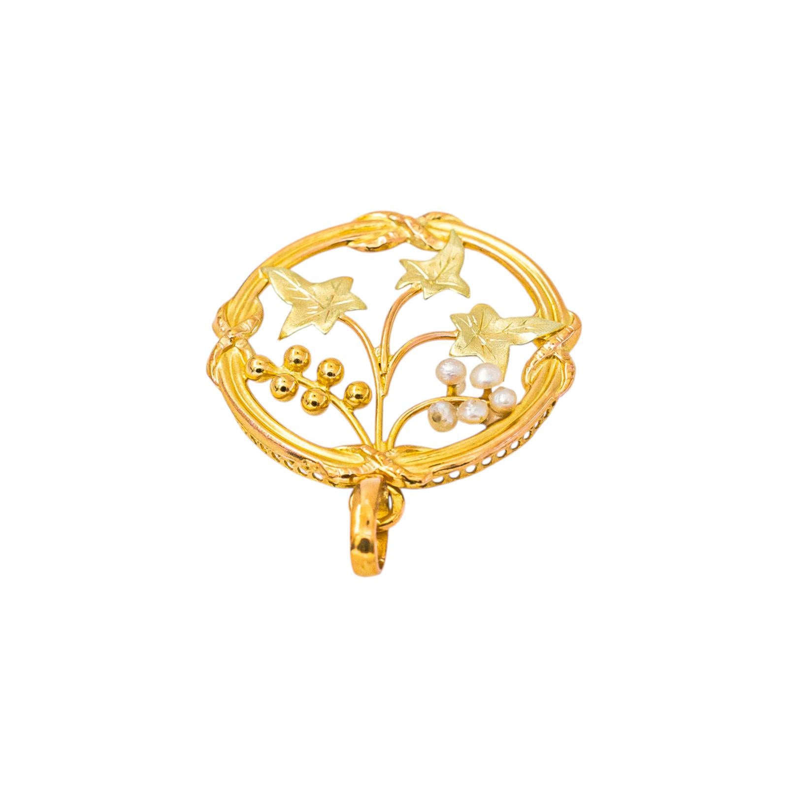 Pendentif Or jaune Perle