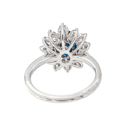 Bague Pompadour Or blanc Saphir