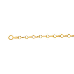 Yellow Gold Coffee Bean Link Necklace