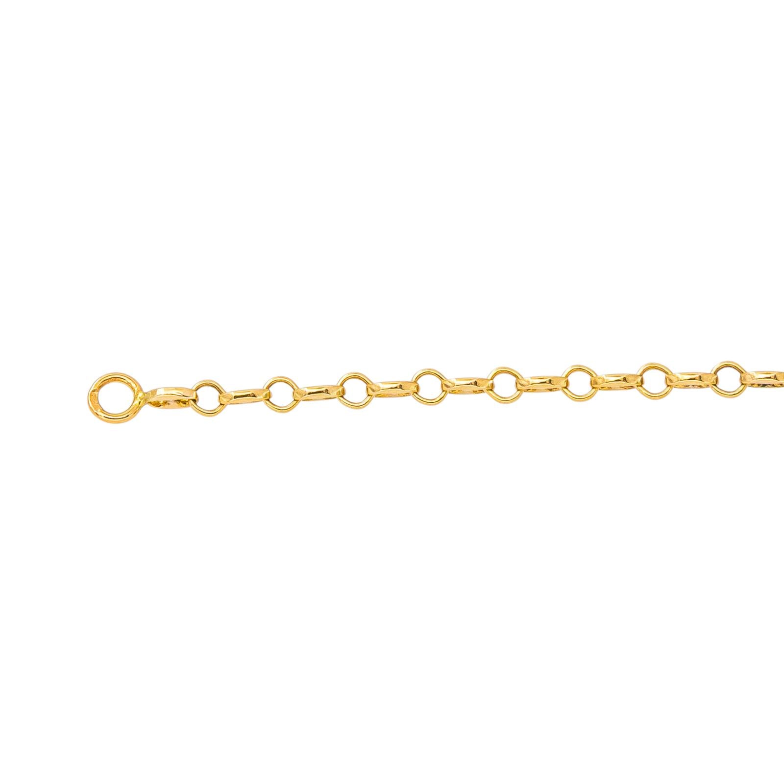 Yellow Gold Coffee Bean Link Necklace