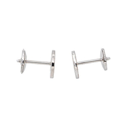 Dinh Van Handcuff Earrings in White gold with Diamonds