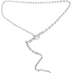 HERMÈS "Crescendo" Long Necklace in Silver