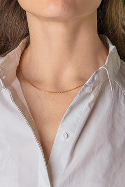 Yellow Gold Forçat Link Necklace