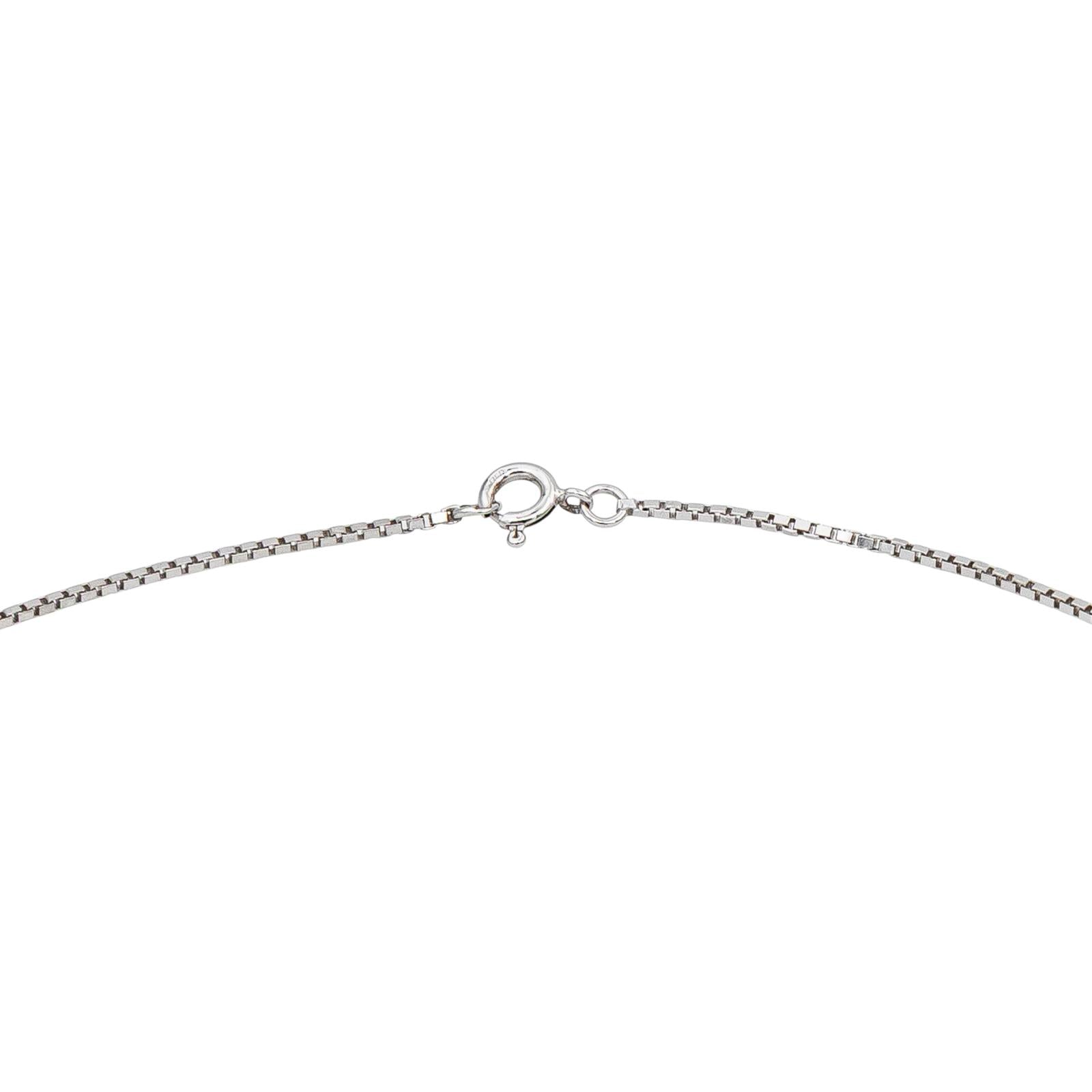 White gold Box chain Necklace