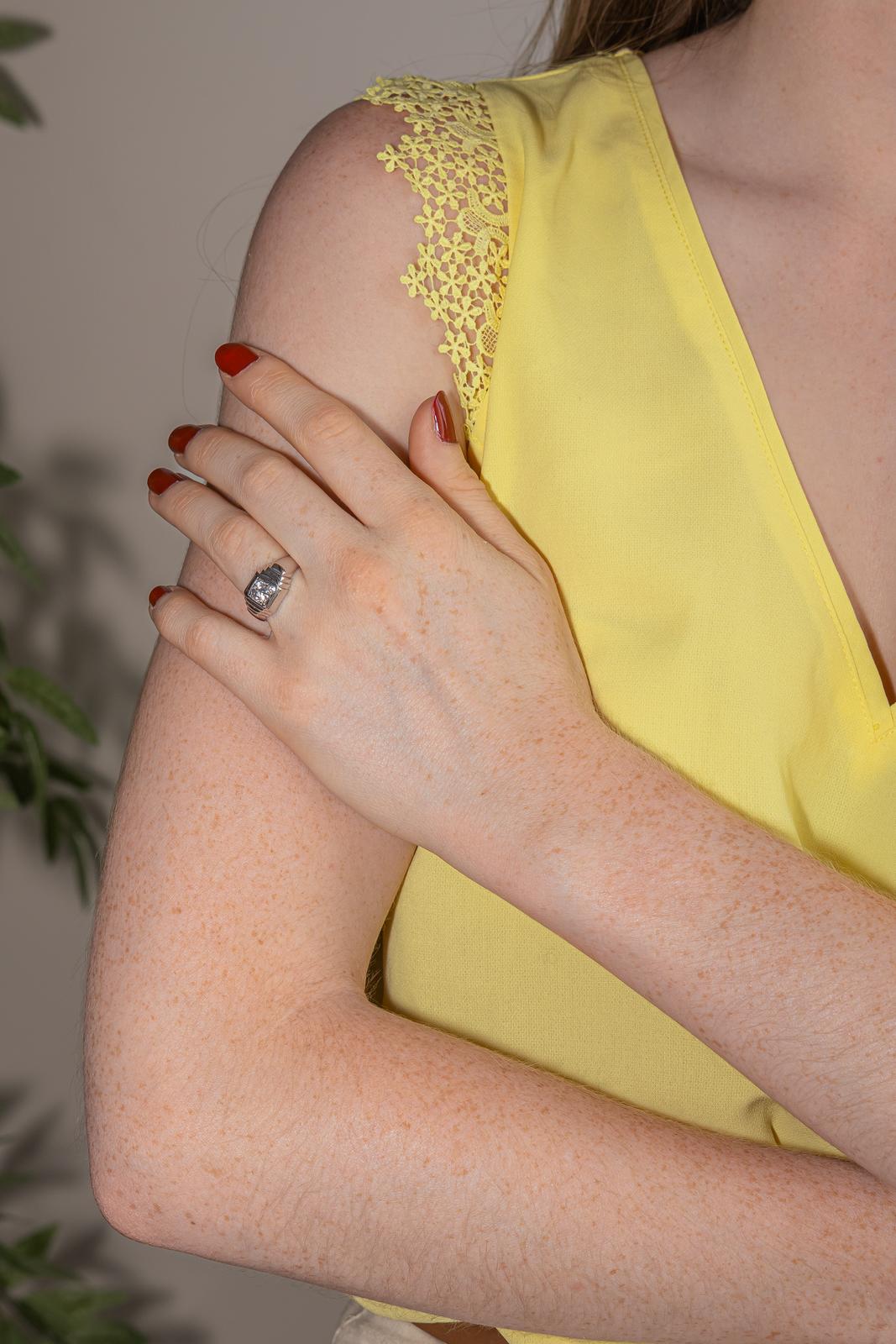Bague Solitaire  Or blanc Diamant