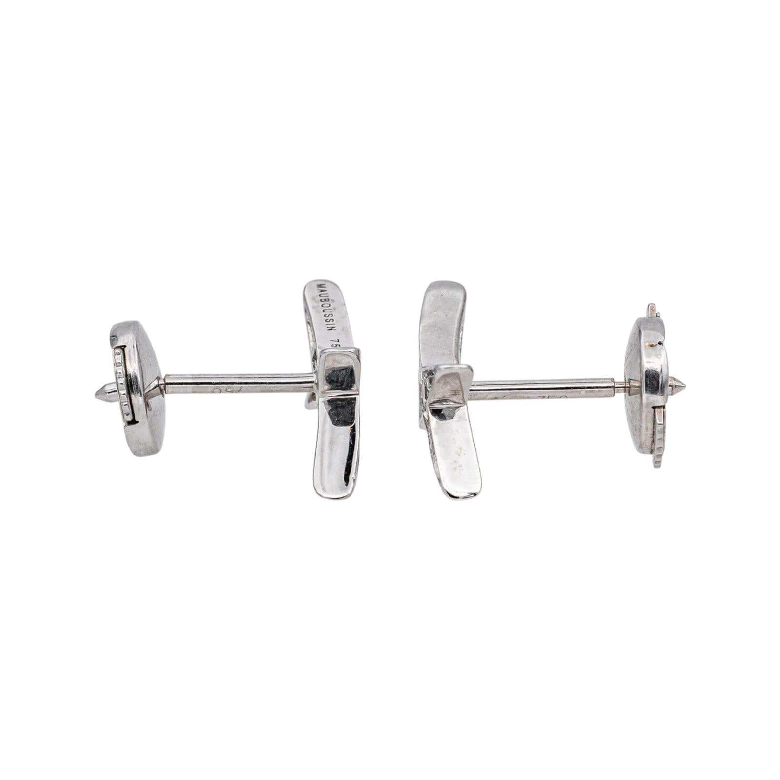 Mauboussin Boucles d'oreilles French Valentine Or blanc Diamant