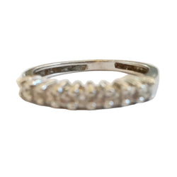 White Gold and Diamond Wedding Band