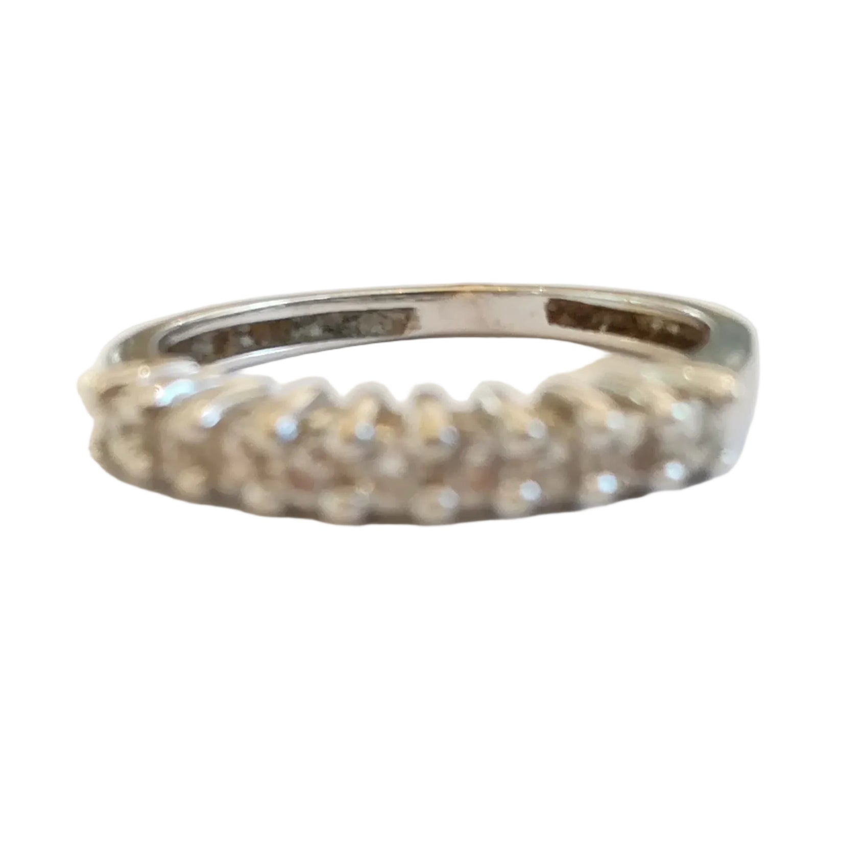 White Gold and Diamond Wedding Band