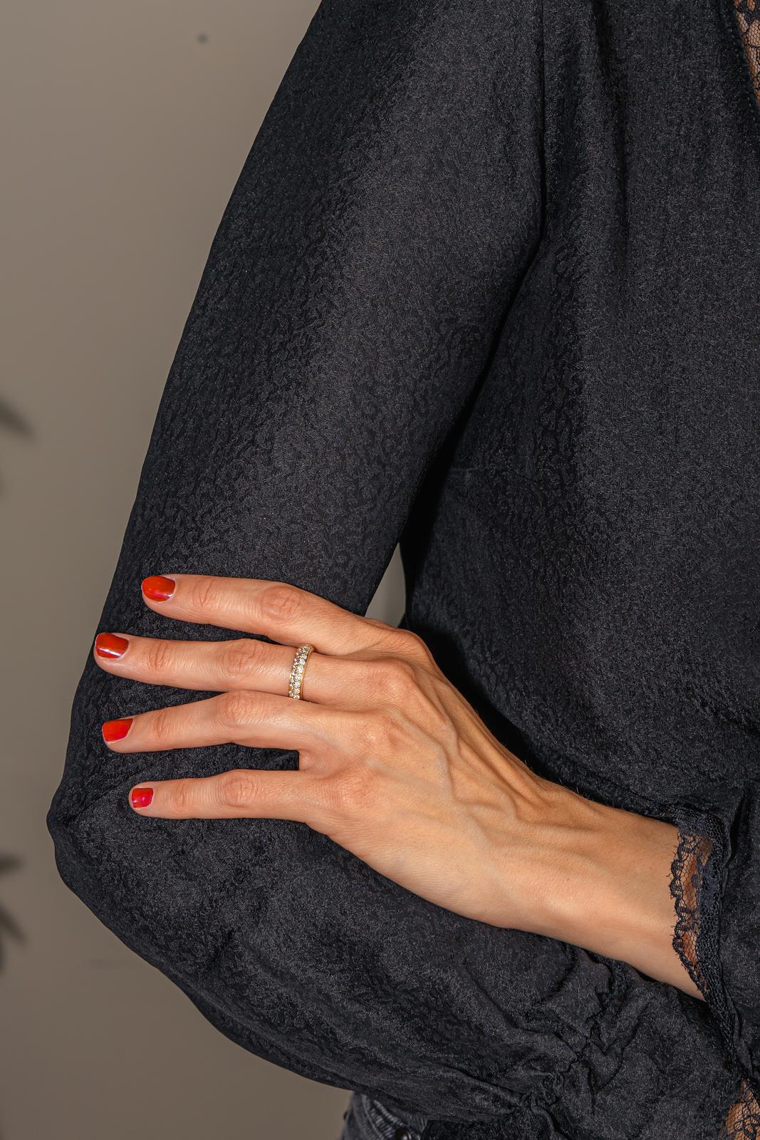 Boucheron Bague Demi-alliance Amour Or jaune Diamant