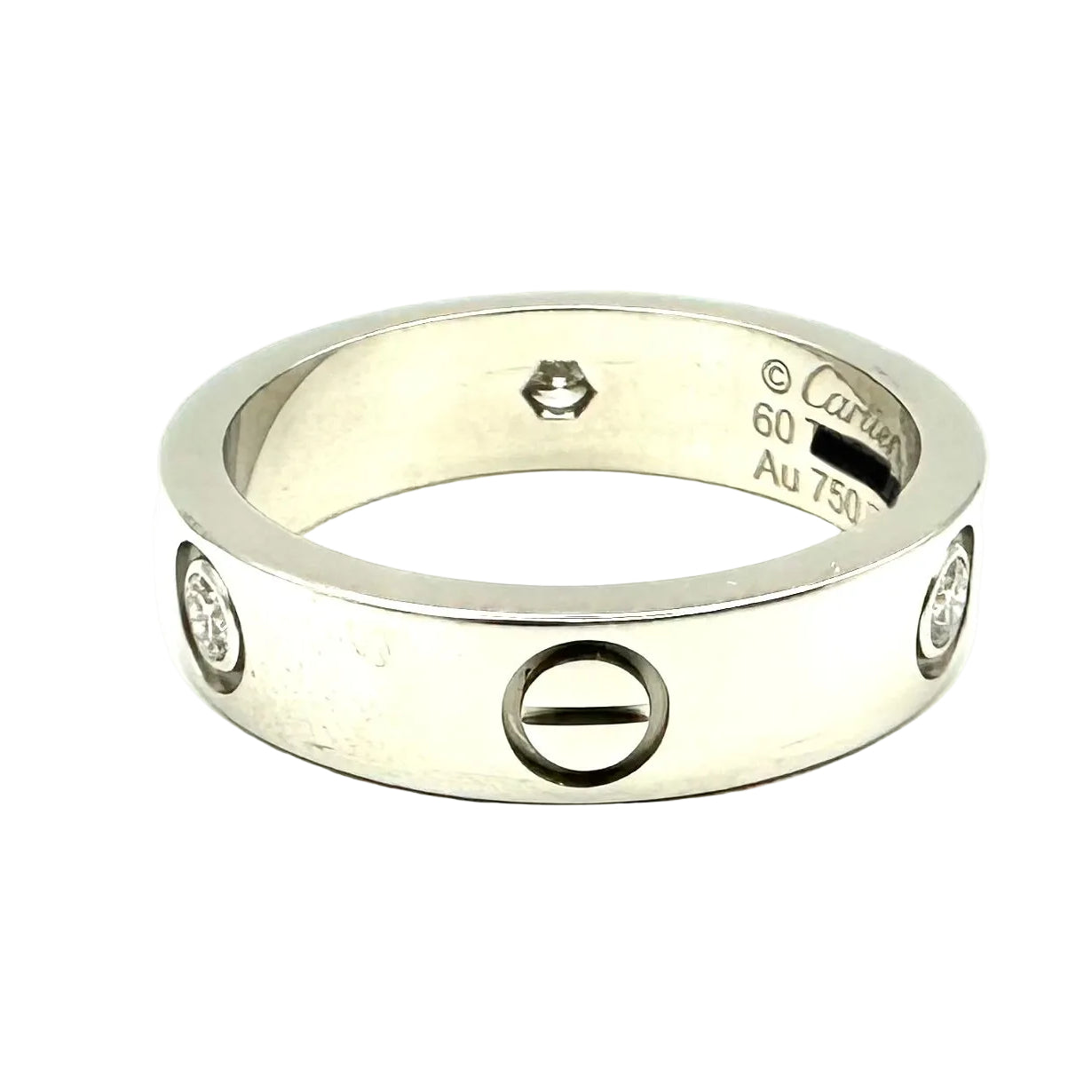 Bague Alliance CARTIER Love en or blanc et diamants