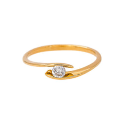 Yellow Gold Solitaire Diamond Ring