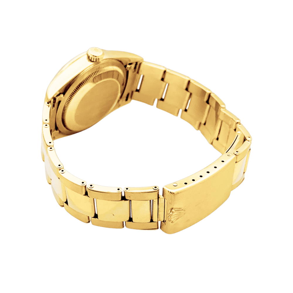 Montre Rolex, "Oyster Perpetual Day-date", or jaune.