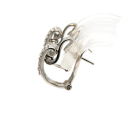 White Gold and Diamond Clip-On Earrings